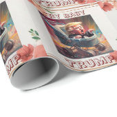 Cadeau Papier d'enveloppement Trump pour bébé sec (Coin rond)