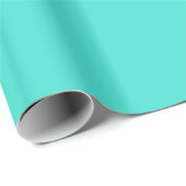 Cadeau Papier d'enveloppement turquoise (Coin rond)