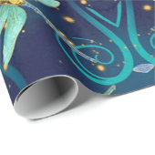 Cadeau Papier d'enveloppement Turquoise (Coin rond)