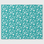 Cadeau Papier d'enveloppement turquoise des points (Plat)