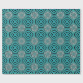 Cadeau Papier d'enveloppement Turquoise moderne rétro du (Plat)
