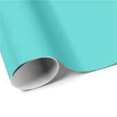 Cadeau Papier d'enveloppement turquoise moyen (Coin rond)