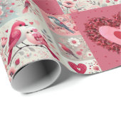Cadeau Papier d'enveloppement Valentine (Coin rond)