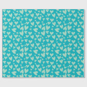 Cadeau Papier d'enveloppement Valentine Coeurs Bleus (Plat)