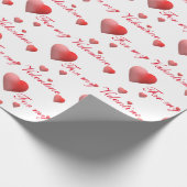 Cadeau Papier d'enveloppement Valentine personnalisable (Coin)