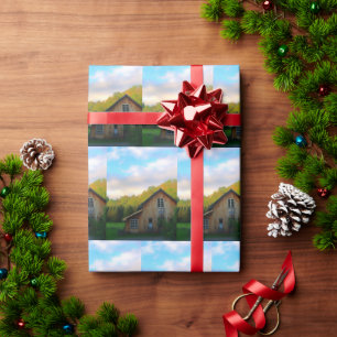 Cadeau Papier d'enveloppement Vermont Barn