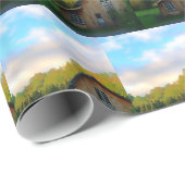 Cadeau Papier d'enveloppement Vermont Barn (Coin rond)