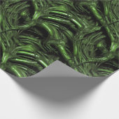 Cadeau Papier d'enveloppement vert à boue de bio Alien br (Coin)