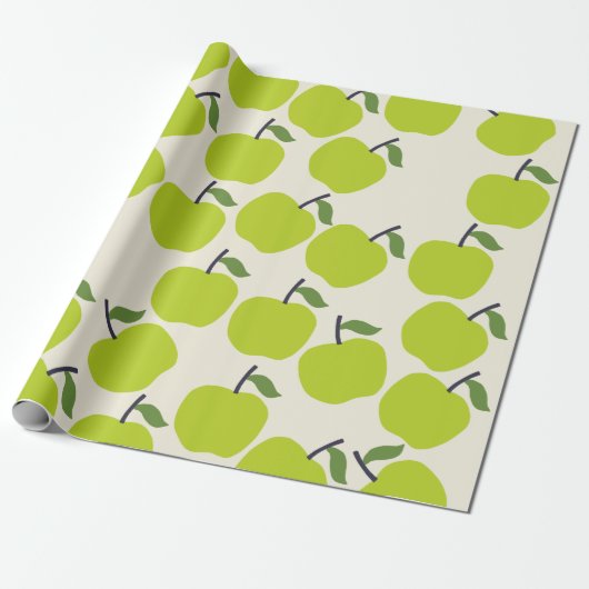 Cadeau Papier d'enveloppement vert à la pomme (Déroulé)