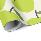 Cadeau Papier d'enveloppement vert à la pomme (Coin rond)