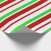 Cadeau Papier d'enveloppement vert, blanc, rouge (Coin)