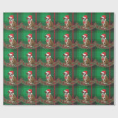 Cadeau Papier d'enveloppement vert Casquette pour chien d (Plat)