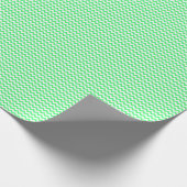 Cadeau Papier d'enveloppement vert clair et blanc petit f (Coin)