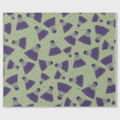 Cadeau Papier d'enveloppement vert de choc spatial (Plat)