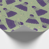 Cadeau Papier d'enveloppement vert de choc spatial (Coin)