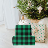 Cadeau Papier d'enveloppement vert de Noël moderne