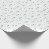 Cadeau Papier d'enveloppement vert et blanc de l'arbre de (Coin)