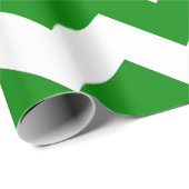 Cadeau Papier d'enveloppement vert et blanc extra-grand f (Coin rond)