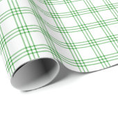 Cadeau Papier d'enveloppement vert et blanc moderne (Coin rond)