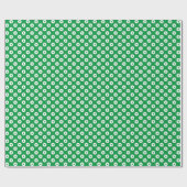 Cadeau Papier d'enveloppement vert et blanc Pois (Plat)