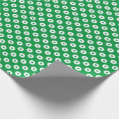 Cadeau Papier d'enveloppement vert et blanc Pois (Coin)