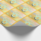 Cadeau Papier d'enveloppement vert pour design numérique (Coin)