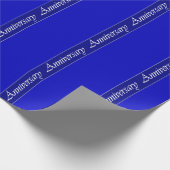 Cadeau Papier d'enveloppement vertical bleu Anniversaire (Coin)