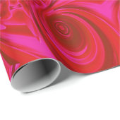 Cadeau Papier d'enveloppement vibrant rouge (Coin rond)