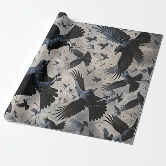 Cadeau Papier d'enveloppement viking Ravens (Déroulé)