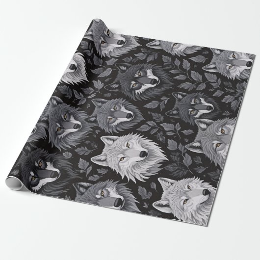 Cadeau Papier d'enveloppement viking Wolf (Déroulé)