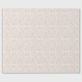 Cadeau Papier d'enveloppement vintage de roses blanches (Plat)