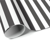 Cadeau Papier d'enveloppement vintage noir blanc (Coin rond)