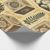 Cadeau Papier d'enveloppement vintage pour bébé (Coin)