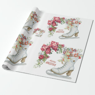 Cadeau Papier d'enveloppement vintage pour patinage sur g