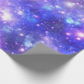 Cadeau Papier d'enveloppement violet de galaxie spatiale (Coin)