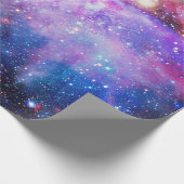 Cadeau Papier d'enveloppement violet de galaxie spatiale (Coin)