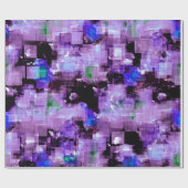 Cadeau Papier d'enveloppement violet pixé (Plat)