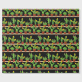 Cadeau Papier d'enveloppement vivivid Succulent et Cactus (Plat)