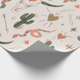 Cadeau Papier d'enveloppement Western Desert Love
