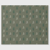 Cadeau Papier d'enveloppement Whimsical de sapin de Noël (Plat)