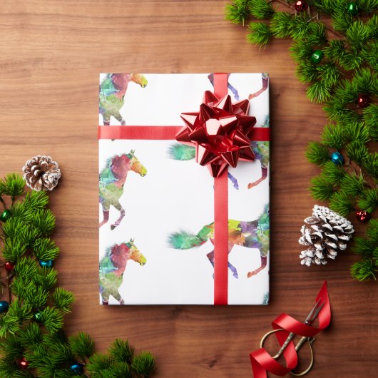 Cadeau Papier d'enveloppement Whimsical Horse (Cadeau de vacances)