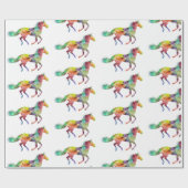 Cadeau Papier d'enveloppement Whimsical Horse (Plat)