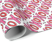 Cadeau Papier d'enveloppement XOXO Valentine's Day (Coin rond)