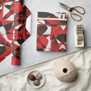 CADEAU PAPIER D'ÉPAISSEMENT EN NOIR ROUGE