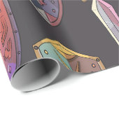 Cadeau Papier d'épée médiévale et d'enveloppement du bouc (Coin rond)