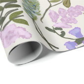 Cadeau Papier d'épluchage de la Pêche Florale (Coin rond)