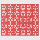 Cadeau Papier d'épluchage Red Chic Snowflake (Plat)
