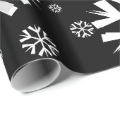 Cadeau Papier d'épluchement de Noël-noir (Coin rond)