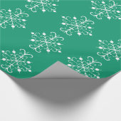 Cadeau Papier d'érection de flocon vert (Coin)