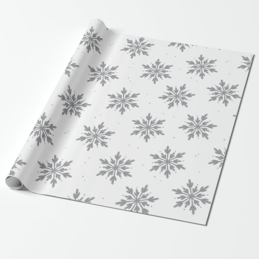 Cadeau Papier d'érection de flocons d'argent (Déroulé)